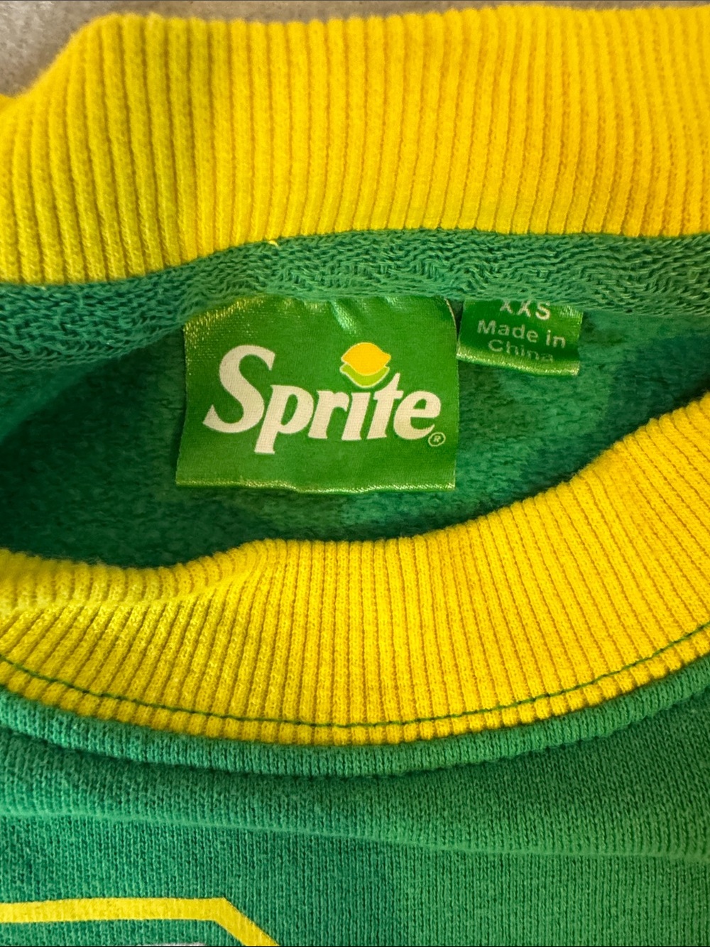 Women's Coca-Cola Sprite Sweatshirt Size XXS Green - Picture 2 of 10